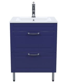 Напольная тумба с раковиной IDDIS Oxford OXF60N0i95K 60см синий